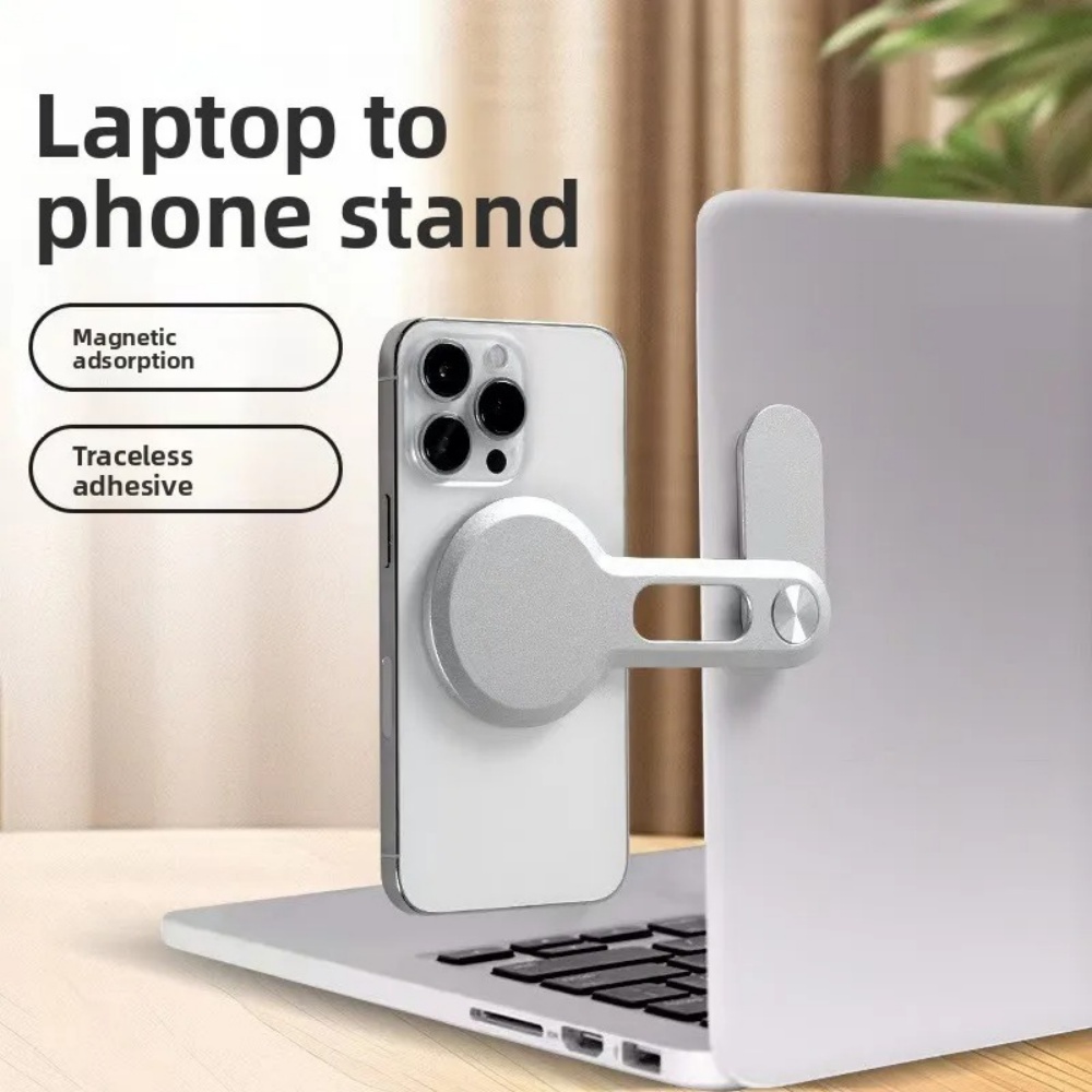 Document Holder Monitor - ที่ยึดโทรศัพท์แม่เหล็กสำหรับแล็ปท็อป 180 องศา ° ขาตั้งจอคอมพิวเตอร์แบบพับได้สำหรับ iPhone,