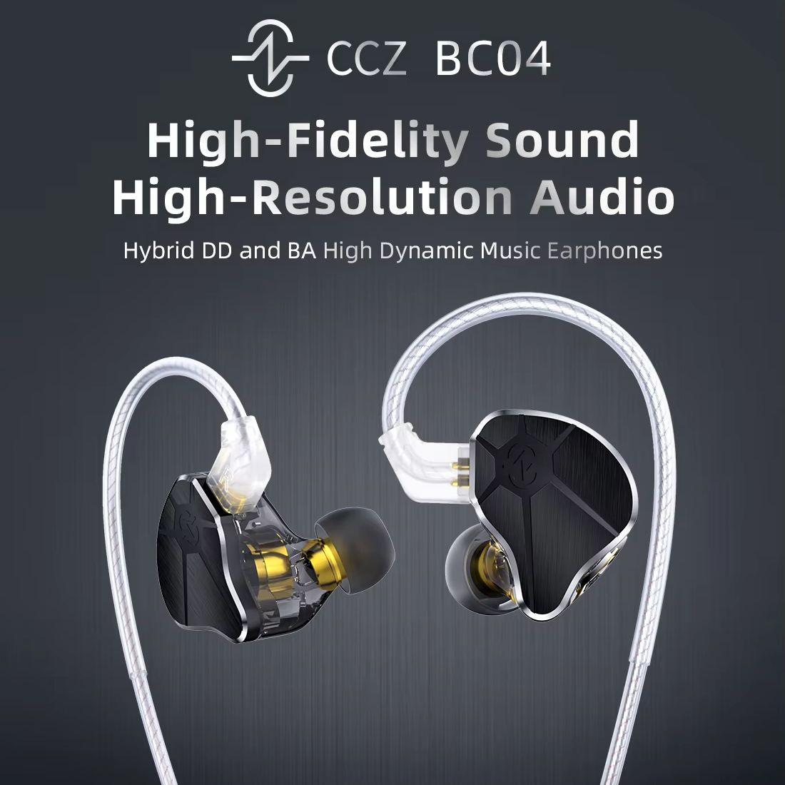 CCZ BC04 1DD+1BA ไฮบริด IEM หู - Office Tech Finds บทวิจารณ์และราคา